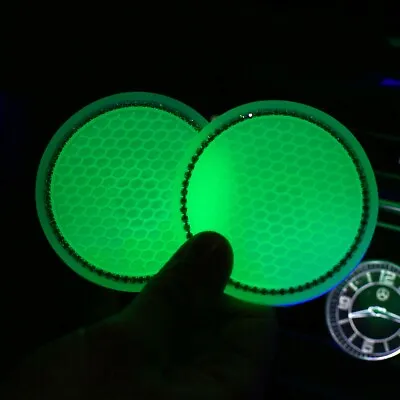 $7.06 • Buy 2x Bling Car Cup Holder Insert Coasters Pad Mat Car Accessories Glow In The Dark