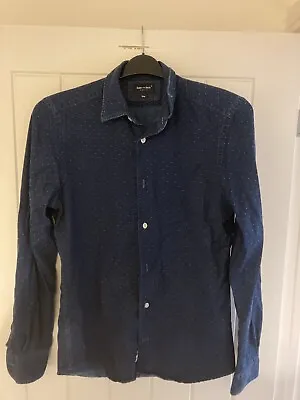 Eden Park Blue Dotted Slim Fit Shirt (Small) • £13