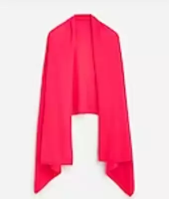 NWT-One Size-J.Crew Oversized Cashmere Wrap - Berry Red • $198