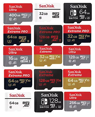 Micro SD SanDisk 16GB 32GB 64GB 128GB 256GB 512GB 1TB Ultra Extreme Pro Memory  • $9.75