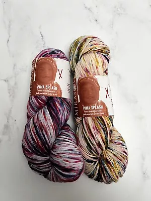Mirasol Yarn Lot 2 Skeins Hand Painted Splashed Pima Cotton Multi Color 438 Yd • $25