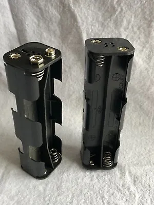 Lot Of 2 Battery Cell Holders For 8 AA Batteries With 9 Volt Snap Terminal  • $4.99