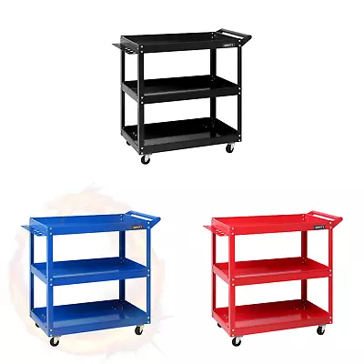 Giantz Tool Cart 3 Tier Parts Steel Trolley Mechanic Storage Organizer • $47.20