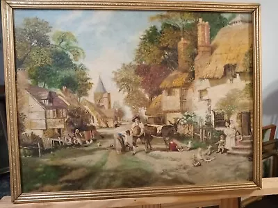 Vintage Original Oil Painting On Board Framed Signed • £48