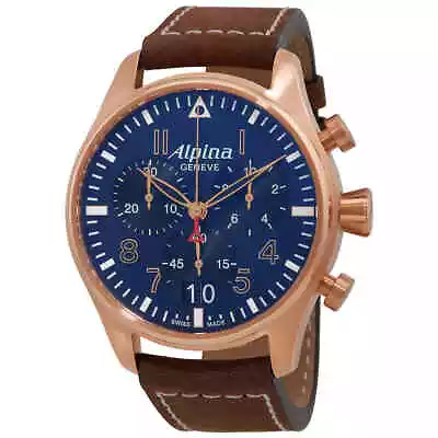 Alpina Startimer Pilot Chronograph Quartz Blue Dial Men's Watch AL-372NB4S4 • $412.34