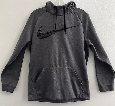 Nike Dri Fit Cowl Neck Gray Swoosh Logo Mens Hoodie Hooded Sweatshirt Small • $17.93