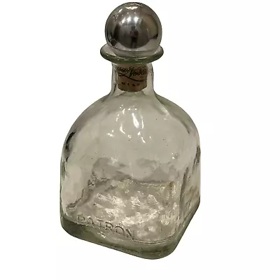 Vintage Empty Casa Noble Patron Tequila Bottle With Silver Stopper • $38.50