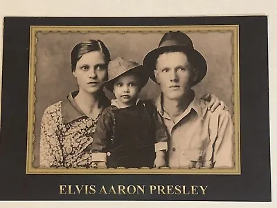 Elvis Presley Postcard Elvis With Vernon And Gladys • $3.32