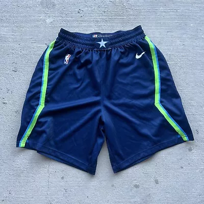 Dallas Mavericks Shorts Mens XL 42 Blue Green Nike NBA Swingman City Edition • $75