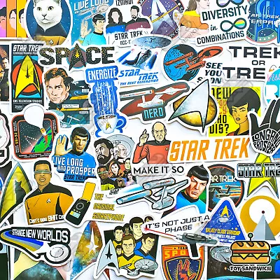 $10.99 • Buy 50 Pcs  Star Trek  Sticker Pack Trekkie Phaser Kirk Spock Vulcan USS Enterprise