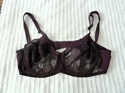 Charnos Purple Lace Underwired Bra - 38b • £2.99