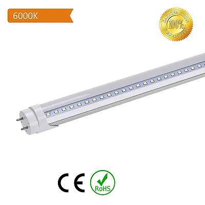 T8 LED Tube Bulb 4ft 48inch 6000K 6500K Clear Lens Bypass Ballast Dual-end 10 25 • $7.99