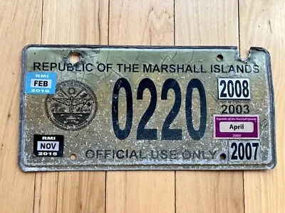 2007 Republic Of The Marshall Islands License Plate - Tabs Up To 2016 • $39.99