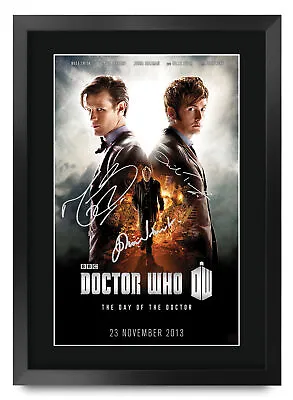 £29.99 • Buy Dr Who Day Of The Doctor Series A3 Poster Framed Autograph Picture Movie Fans