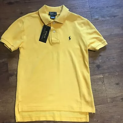 Boys Polo Ralph Lauren Yellow Polo Top/ Shirt T-shirt  Size S (8) New • £11.50