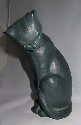 Austin Production Sitting Cat Ceramic Sculpture By Klara Sever - 1978 • $49.99