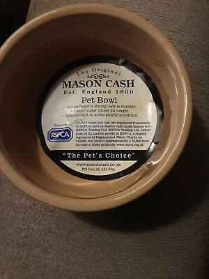 New Small 5  Mason Cash Cane Pet Bowl Stoneware Heavyweight For Dogs  • $25