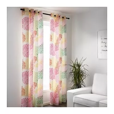 Ikea Murgrona Eyelet Curtains 145cm X 300cm Design By Linda Sjunnesson • £34.99