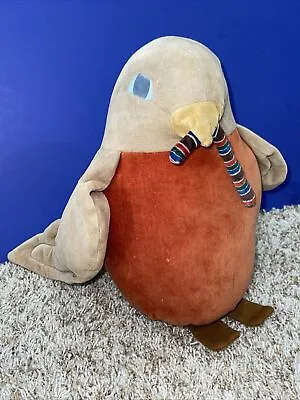 12” Plush Stuffed Robin Bird With Worm Snake Caterpillar Under The Lamb • $9.95