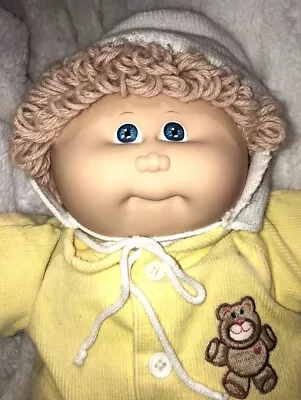 Vintage 1985 Cabbage Patch Kids 16” Boy Doll In Yellow Corduroy Outfit • $13.99