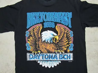 Vtg 1996 BIKETOBERFEST Spread Eagle Mens L Shirt Single Stitch 90s Daytona FL • $20