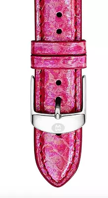 MICHELE Flamingo Pink Snakeskin Watch Strap 20mm J1583 • $110.60