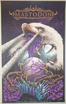 2019 Mastodon - Las Vegas Silkscreen Concert Poster S/n By Neal Williams • $99.90