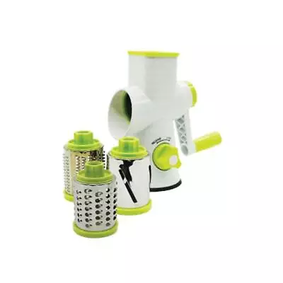 Rotary Food Grater 3-in-1 Hand Shredder Slicer Chopper Vegetable Cheese Fruit • £14.99