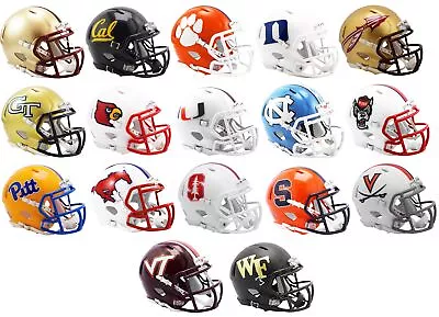 All 17 ACC Atlantic Coast Conference Current Riddell SPEED Mini Football Helmets • $544.95