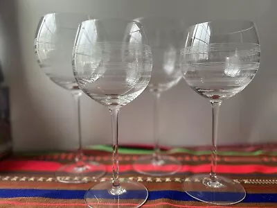 4- Mikasa Crystal Cheers Balloon Wine Glasses • $40