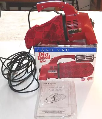 $19.99 • Buy Dirt Devil Vacuum Royal 103 HAND VAC With Box Manual USA Tested Works Vintage