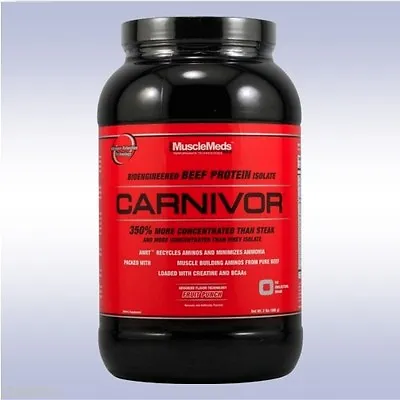 MUSCLEMEDS CARNIVOR (2 LB) Beef Protein Isolate Powder Bcaa Shots Shred Mass • $36.95