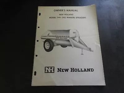 New Holland 344 345 Manure Spreader Owner's Manual • $14.95