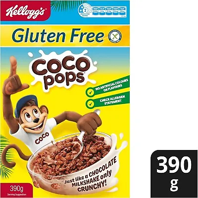 Kelloggs Coco Pops Gluten Free Breakfast Cereal 390g • $12.87