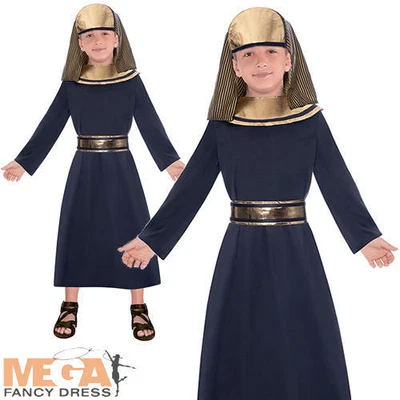 £11.99 • Buy Egyptian King Pharaoh Boys Fancy Dress Historical Ancient Egypt Kids Costume 