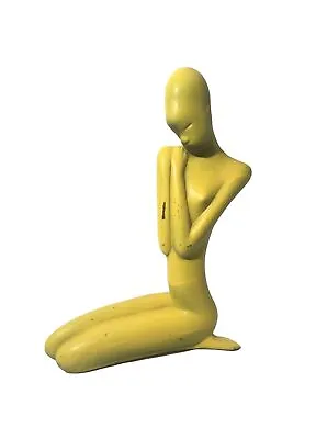 Nude Women Statue-10”Tx7”L -Yellow Big Head Sculpture-Impressionism/Modern Art. • $23