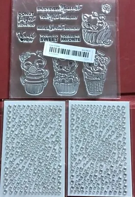 Selection Of Gel Stamps Birthday Cats Stamp & Gems Card Making Pk H7 • £2.50