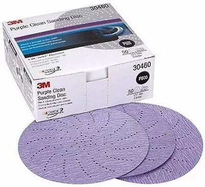 3M Hookit 5  Purple Clean Sanding Disc 50 Pack 30460 • $24.99