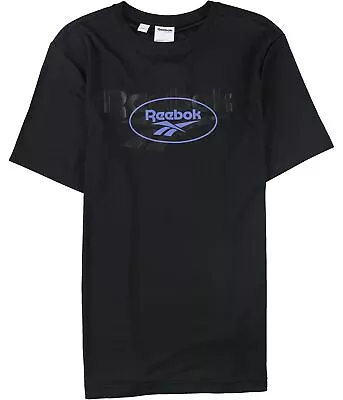 Reebok Mens 2-Tone Logo Graphic T-Shirt Black Medium • $27.73