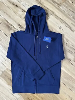 Ralph Lauren Navy Blue Zip Up Hoodie • £100