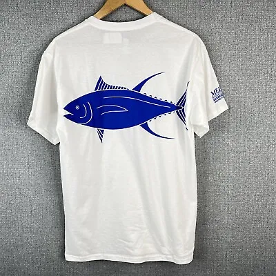 Melton Tackle Mens T Shirt Size Medium M Blue Fish Short Sleeve New • $15.29