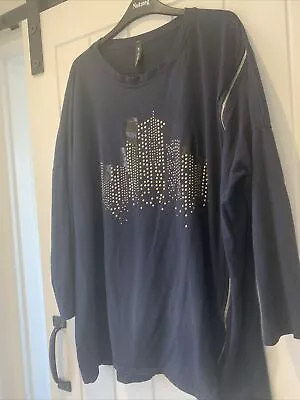 Ladies Made In Italy Light Tunic Sweatshirt New One Size Best Fit 20-24 • £5.99
