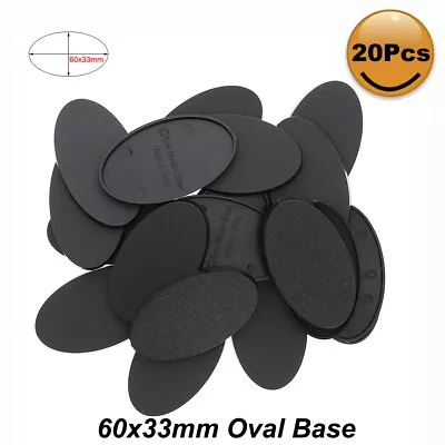 MB660 20pcs Oval Bases 60X35mm Oval Base Plastic Bases For Miniature War Games • £4.99