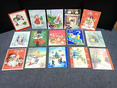 Vintage Unused Christmas Greeting Cards- Lot Of 15- USA • $42.50
