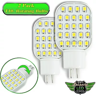 2x T10 24 SMD LED Bulb Super Bright Warm White RV Trailer Interior 921 194 • $15.95