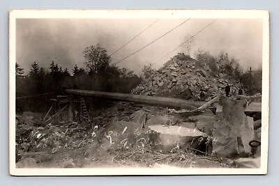 RPPC JK Pirie Granite Quarry Mine Raising Derrick Williamstown VT Postcard • $8.36