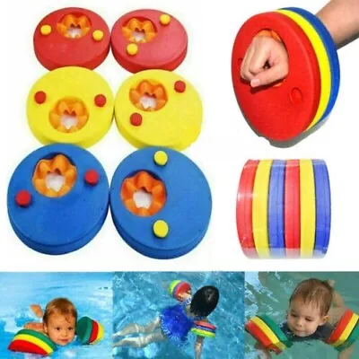 6x Adjustable EVA Foam Inflatable Pool Float Board Armbands Baby Kids Swimming • £9.79