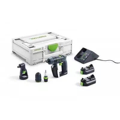 Festool 576094 CXS 26-Set 10.8v Cordless Drill In Systainer Batteries + Charger • £305