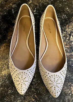 Coach Rory Flats Studded Almond  • $29.99