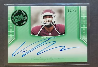 Von Miller 2011 Press Pass Green Saturday Signatures RC Auto #79/99 Rookie Bills • $85